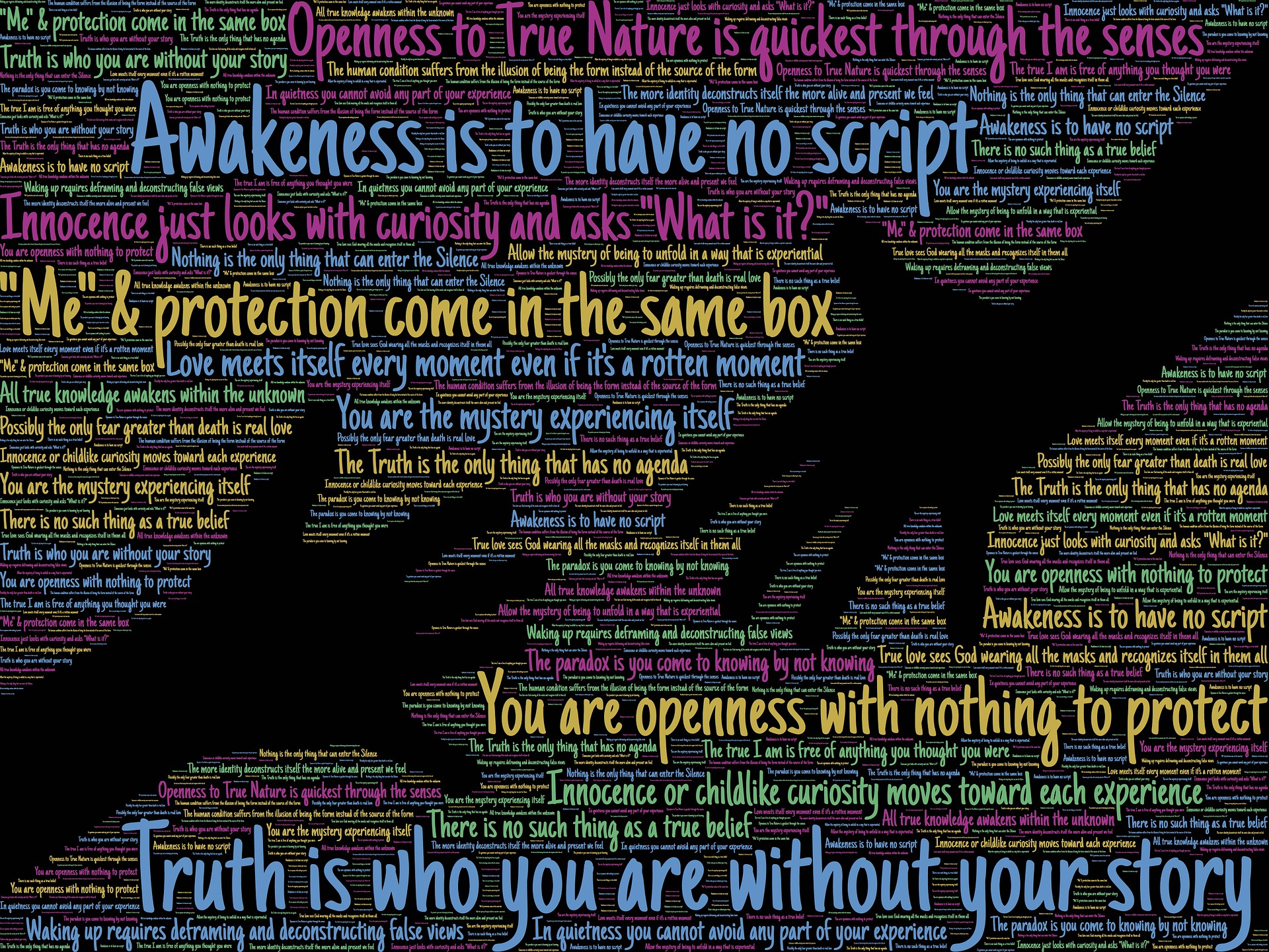 Awareness, truth, awakeness, hands