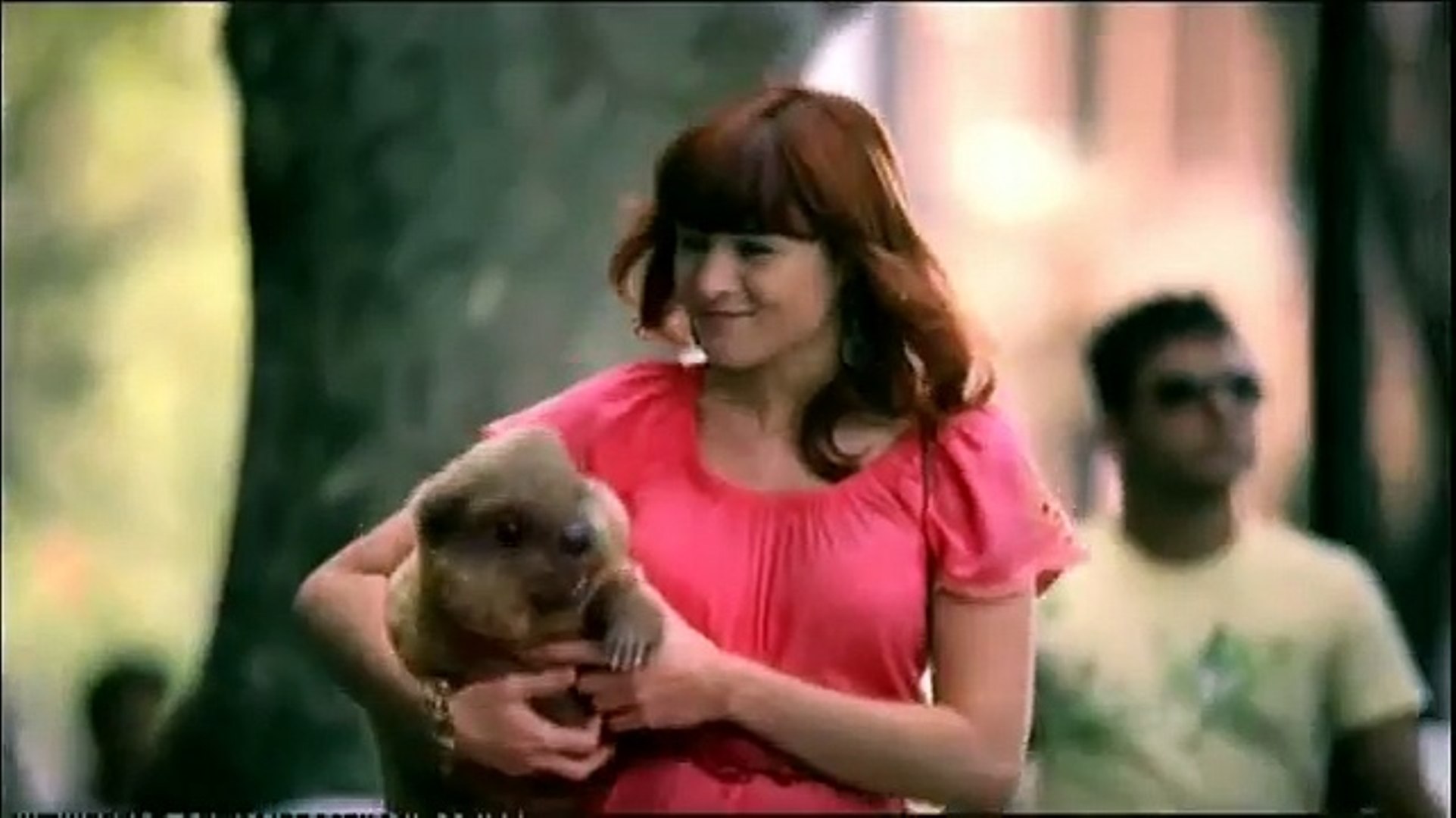 Beaver with woman: Kotex advertisement tampon