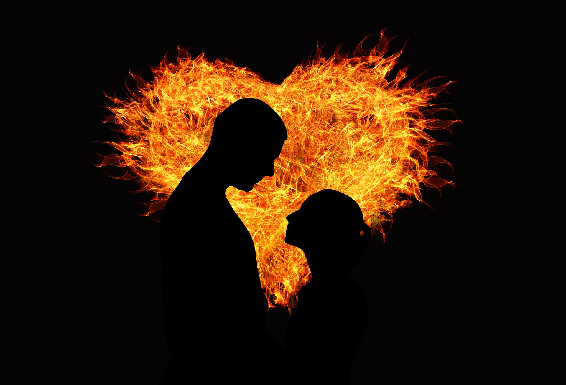 Heart of flames: Lovers in hot love