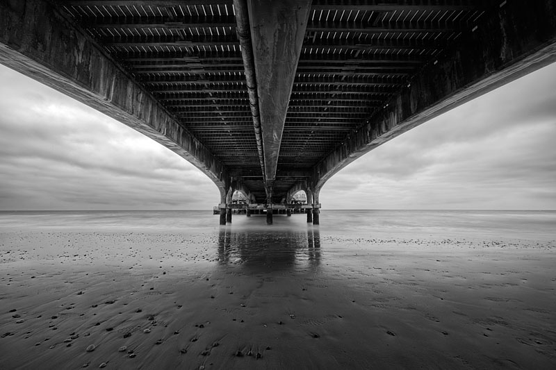 Underneath Bournemouth Pier. Photo by Andy Bell.