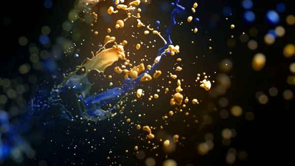 Color-drops paint animation by Siggi Kuckstein and Johann Cohrs