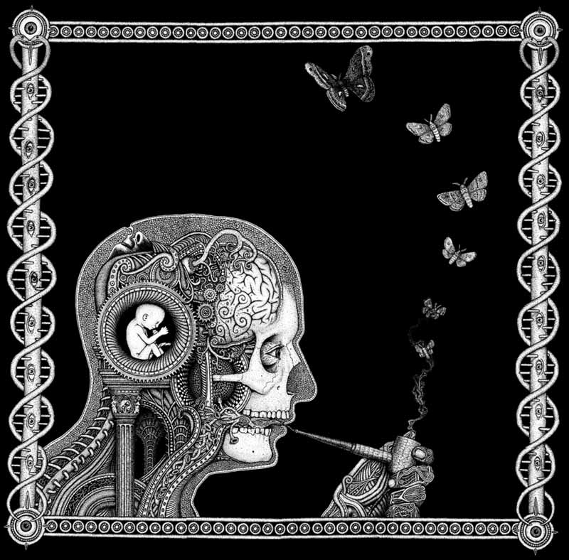 Psychedelic smoker art.