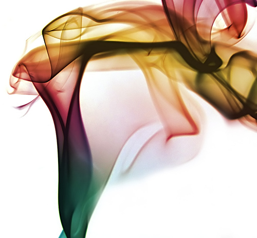 Sharlene Shappart's color smoke art. "She dances with veils."