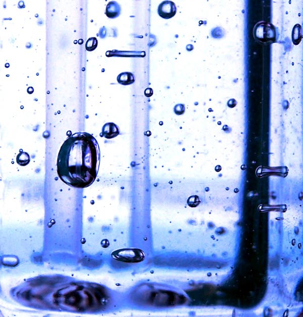 Sharlene Shappart's water bubble art. "Gooey Galaxy"