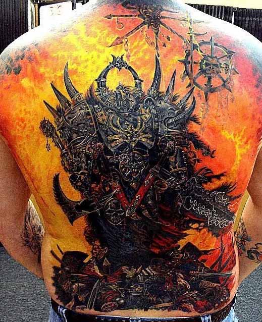Tattoo of a demon in hell. Tatto eines dämon in der hölle. (photo: unknown)