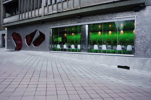 Karim Rashid's Majik Café in Belgrade.