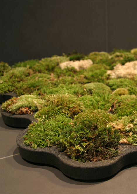 Green moss carpet by designer Nguyen La Chanh.