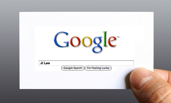 Google Me business card by designer Ji Lee.