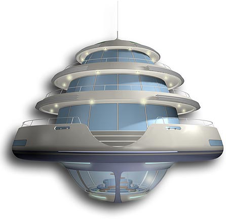 Jelly Fish: Underwater house. Seen on Sub-find.com