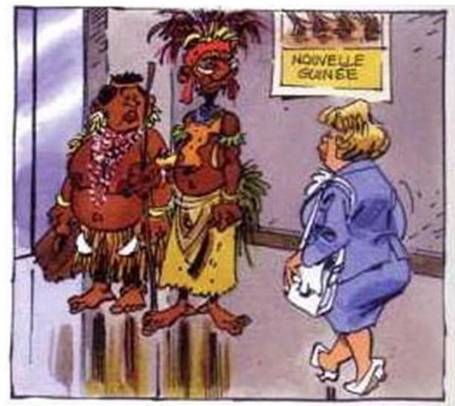 Tribal couple and the elevator. Tribal couple and the elevator.