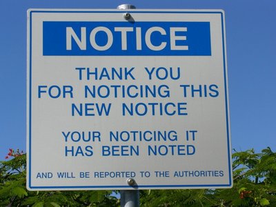 Notice sign