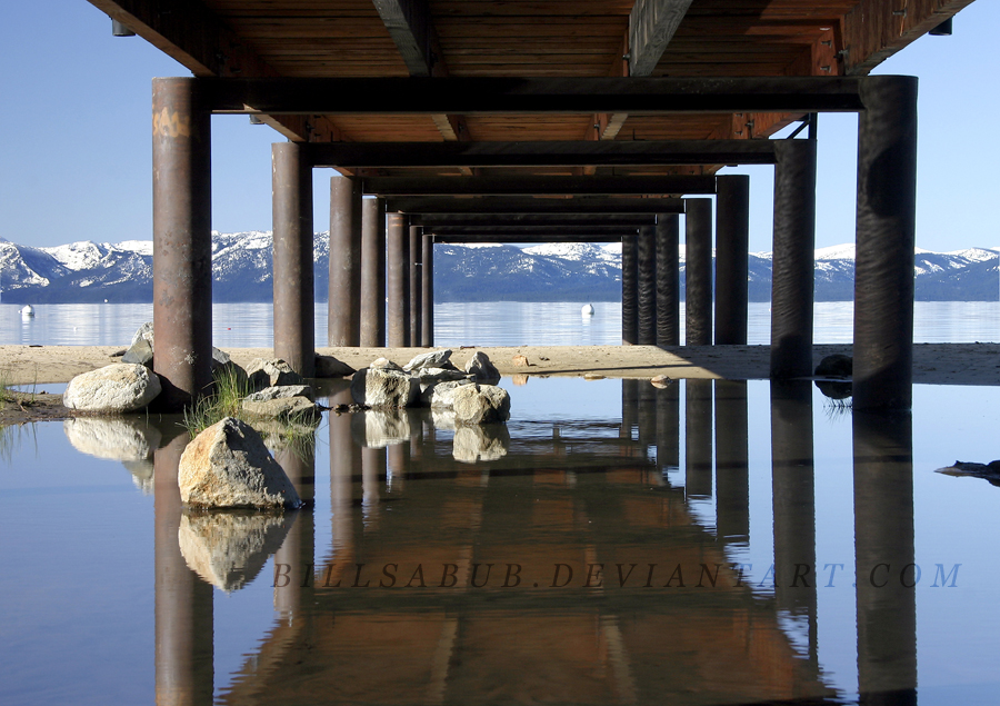 Lake Tahoe dock. (by Bill Anders) Lake Tahoe dock. (by Bill Anders)