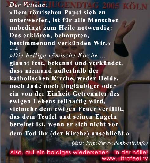 Papst Benedikt (ver)klärt uns wieder mal auf. Pope Benedict. Papa Ratzinger, Papst Fratzinger.