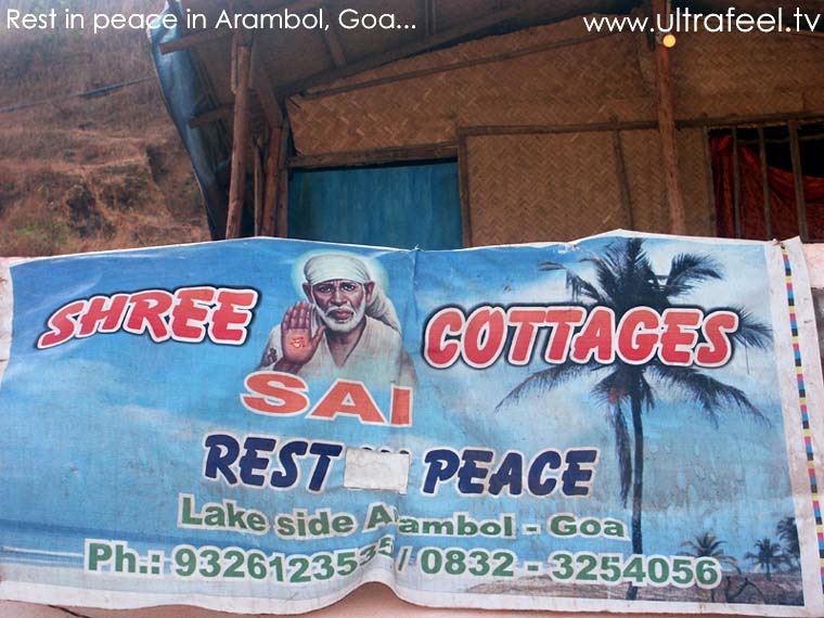 "Rest in Peace" resort in Arambol, Goa