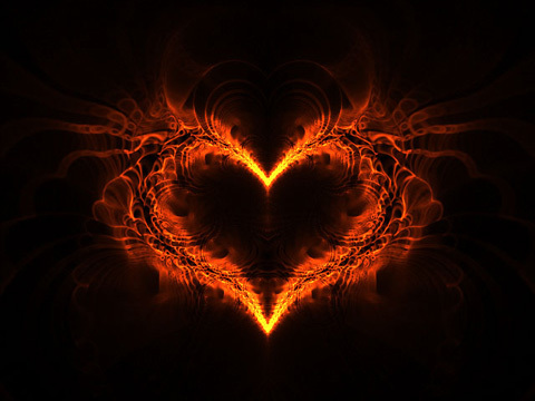 Fractal fire heart