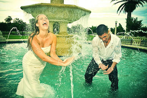 Wedding in a Fountain (c) Rich Johnson Wedding in a Fountain (c) Rich Johnson