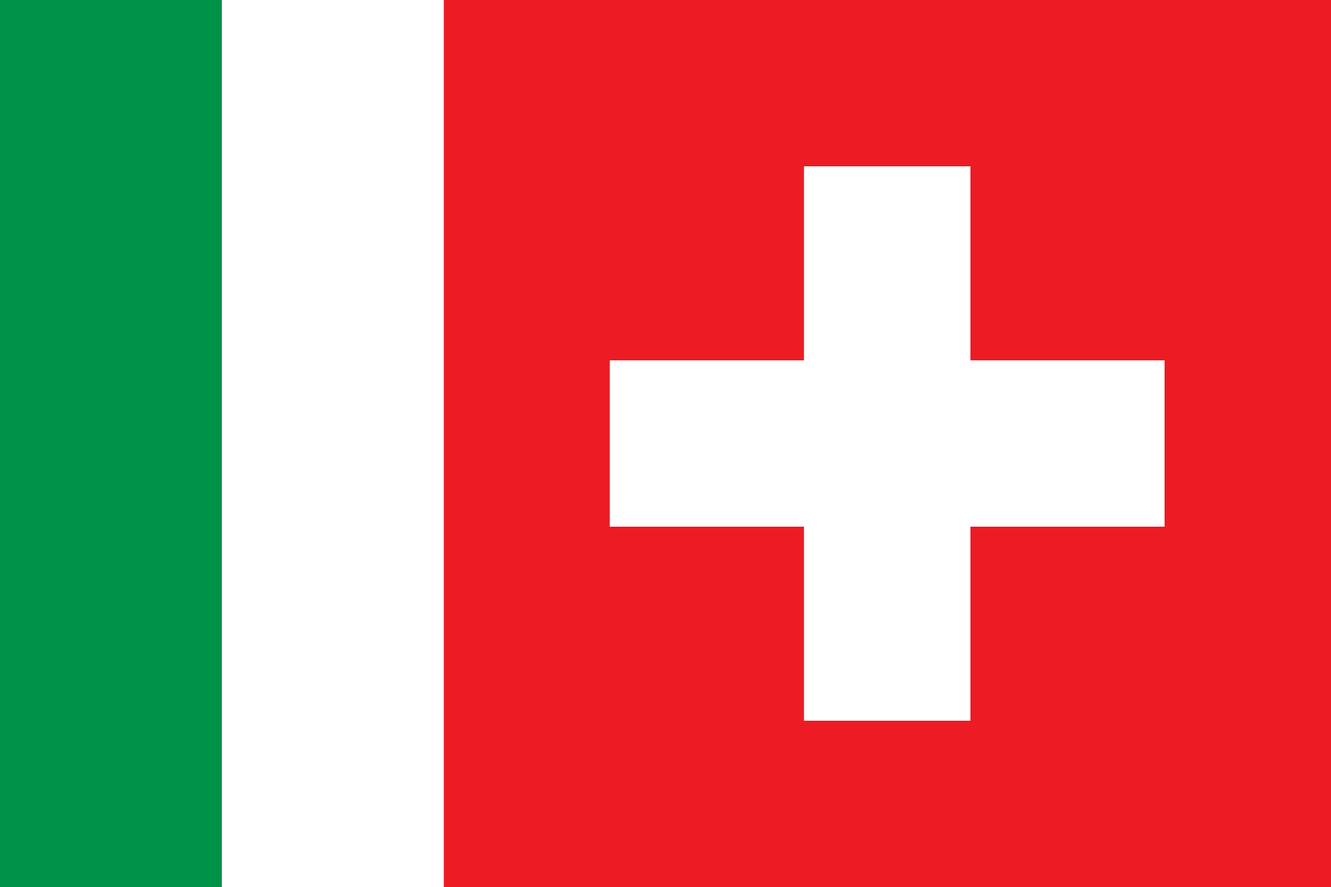 Italien, Schweiz: Flagge