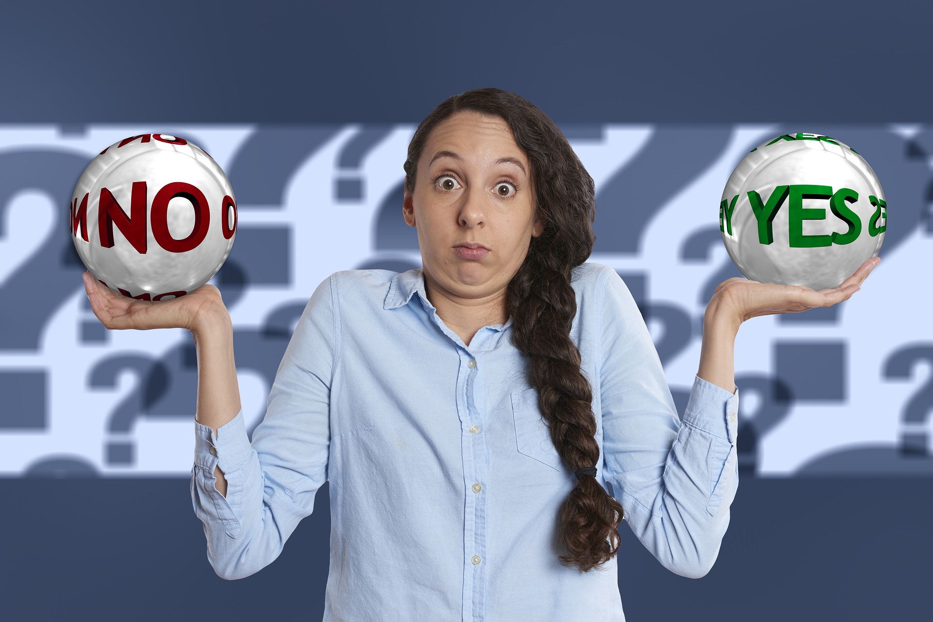 no-yes-decision-woman No or Yes? Woman can't decide