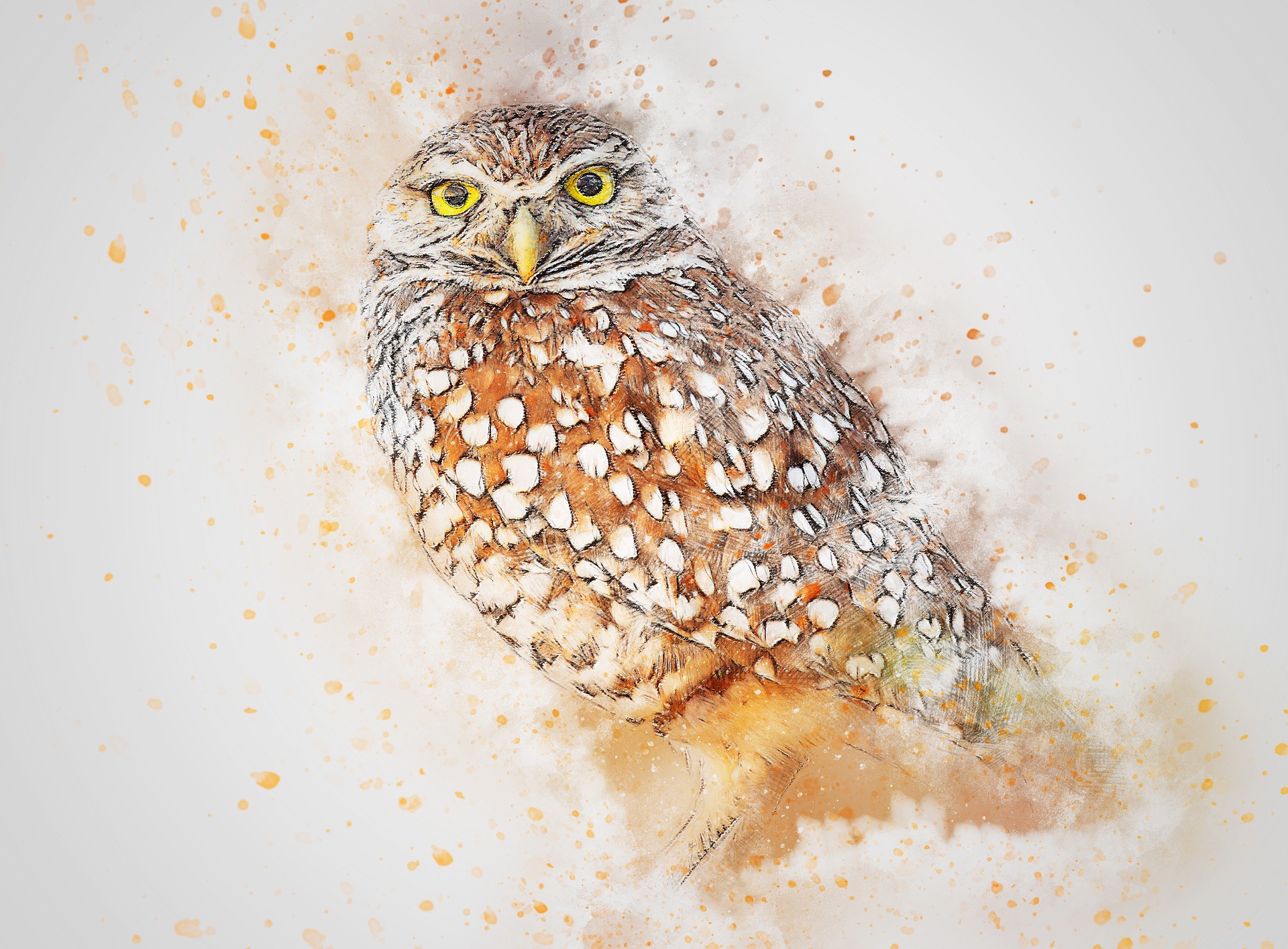 Owl drawing art