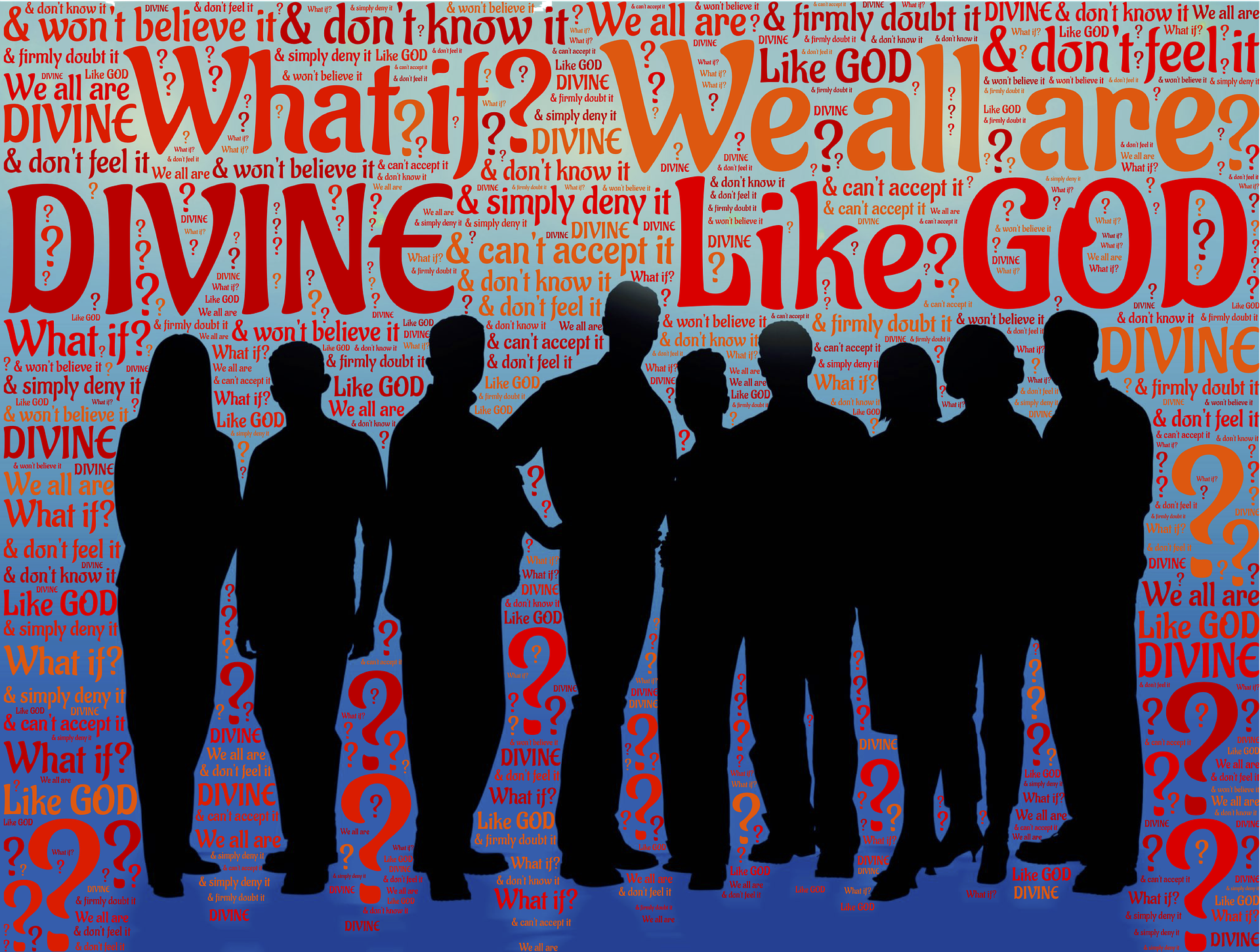 People thinking and believing in god and religion