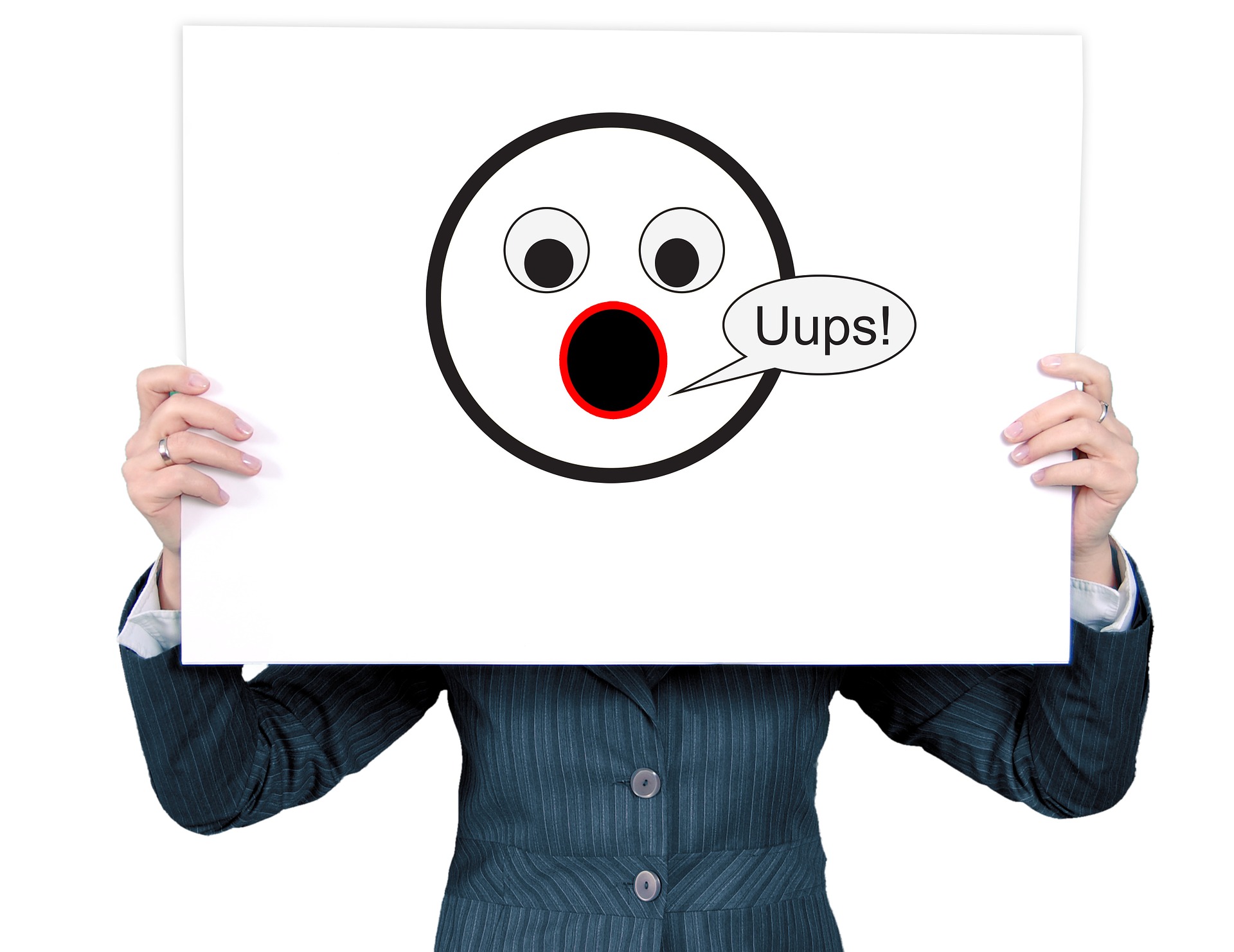 woman-excuse-uups-beg-your-pardon-smiley-paper-paper-foto Uups, excuse me, I beg your pardon, woman, holding, paper, smiley