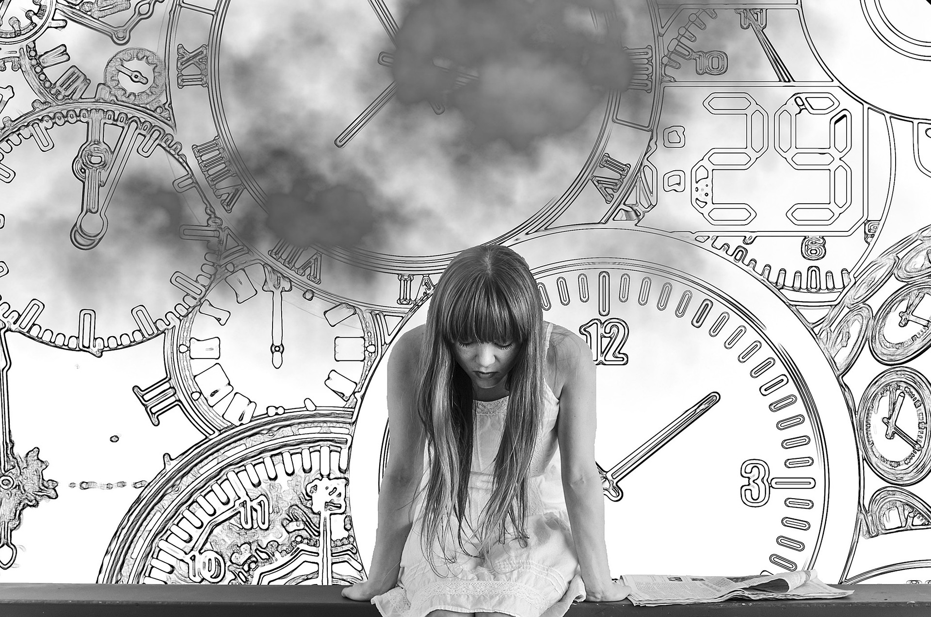 woman-time-watches-depressed Woman depressed by time